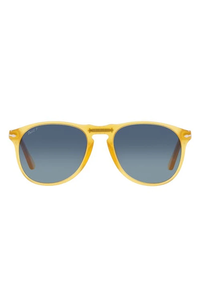 Persol 55mm Polarized Gradient Pilot Sunglasses in Lite Yellow at Nordstrom