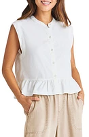 Splendid Alice Sleeveless Peplum Button-Up Shirt at Nordstrom,