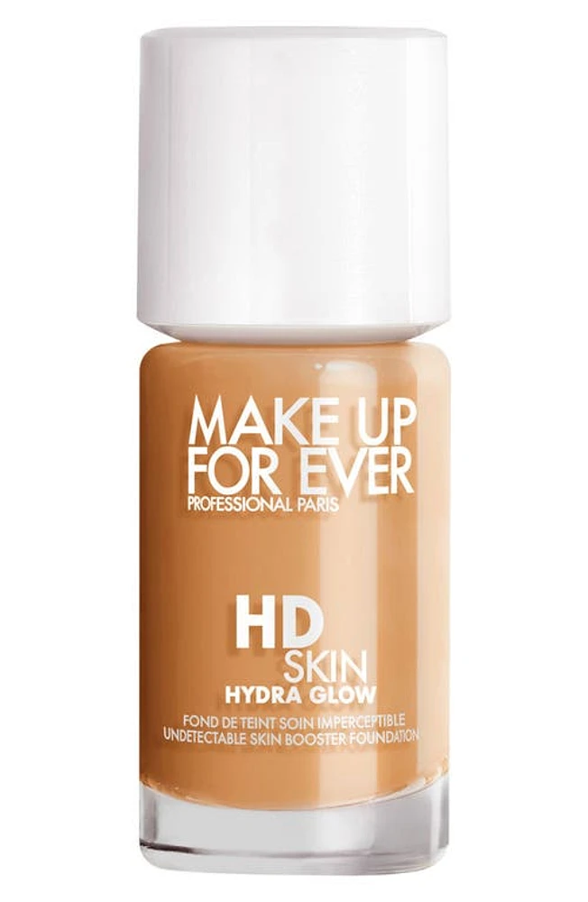 Make Up For Ever HD Skin Hydra Glow Skin Care Foundation with Hyaluronic Acid in 3Y46 - Warm Cinnamon at Nordstrom