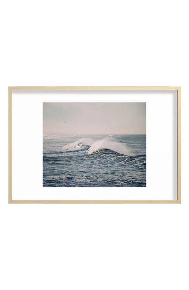 Deny Designs Stormy Waters Framed Art Print in Blue at Nordstrom