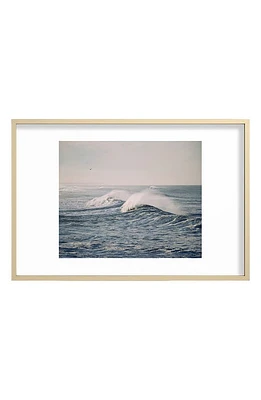 Deny Designs Stormy Waters Framed Art Print in Blue at Nordstrom