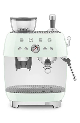 smeg Espresso Machine with Coffee Grinder in Pastel Green at Nordstrom, Size One Size Oz