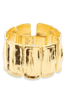 TOM FORD Croc Link Cuff Bracelet Vintage Gold at Nordstrom,