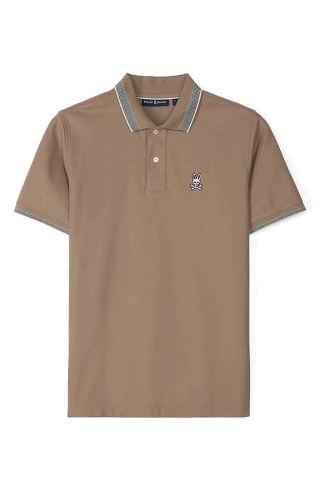 Psycho Bunny Queensbury Piqué Polo in Antique Taupe at Nordstrom, Size 3