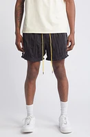 DIET STARTS MONDAY Crinkled Drawstring Shorts Black at Nordstrom,