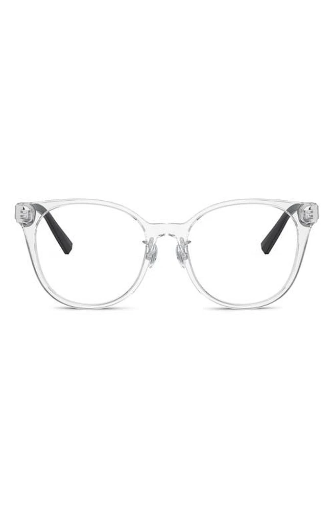 Tiffany & Co. Phantos 53mm Round Optical Glasses in Crystal at Nordstrom