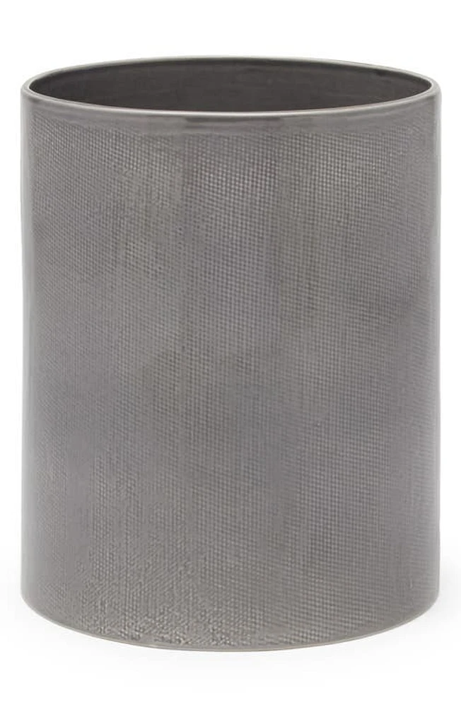 PIGEON AND POODLE Cordoba Ceramic Wastebasket in Gray Burlap at Nordstrom