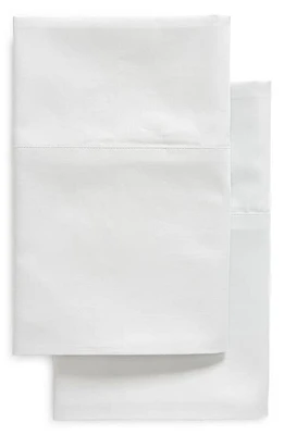 Boll & Branch Set of 2 Signature Hemmed Pillowcases in Sky at Nordstrom