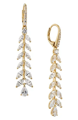 Nadri Wild Flower Crystal Vine Linear Drop Earrings in Gold at Nordstrom