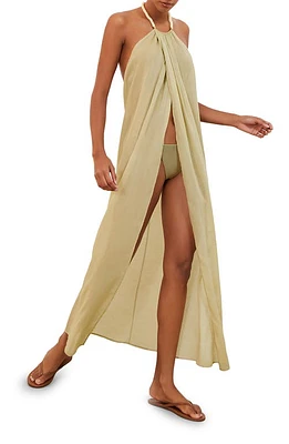 ViX Swimwear Cloe Halter Cover-Up Maxi Dress Olive at Nordstrom,