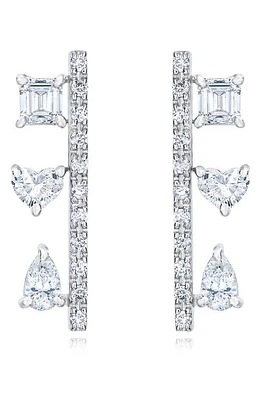 Mindi Mond Diamond Bar Drop Earrings in 18K Wg at Nordstrom