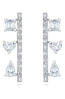 Mindi Mond Diamond Bar Drop Earrings in 18K Wg at Nordstrom