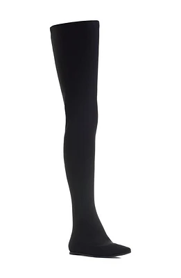 Dolce & Gabbana Lollo Pointed Toe Thigh High Boot Black at Nordstrom,