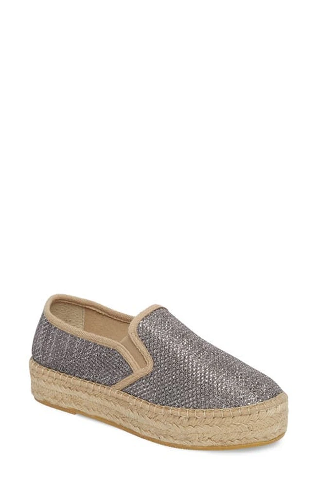 Toni Pons Fonda Platform Espadrille Sneaker in Lead Fabric at Nordstrom, Size 10Us