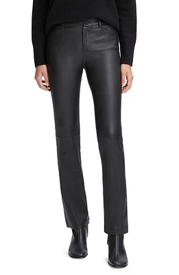 Vince Stretch Bootcut Leather Pants Black at Nordstrom,