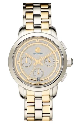 Tory Burch The Tory Two-Tone Chronograph Bracelet Watch, 37mm at Nordstrom, Size 37 Mm