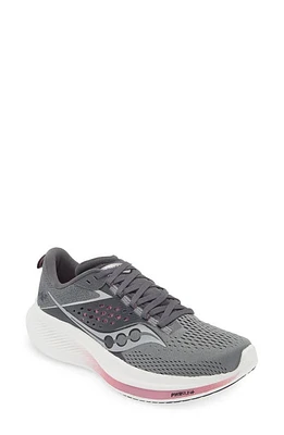 Saucony Ride 17 Running Shoe Cinder/Orchid at