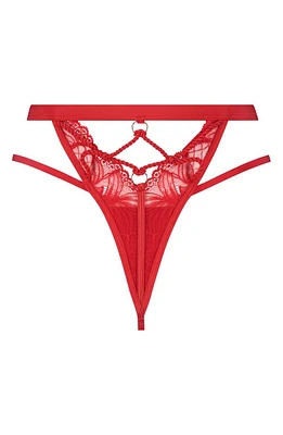 Hunkemöller Bellini Rope Trim Lace G-String Tango Red at Nordstrom,