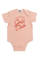 POLISHED PRINTS Brave Girls Club Organic Cotton Bodysuit Peach at Nordstrom,