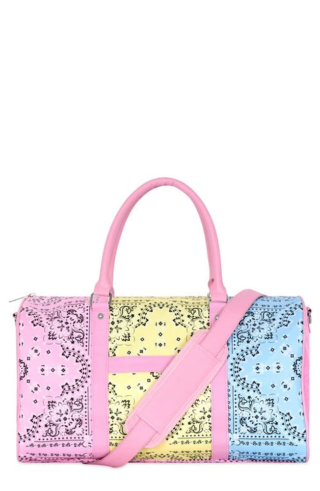 Iscream Bandana Patchwork Duffle Bag in Pink at Nordstrom