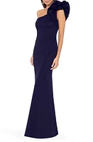 Betsy & Adam Ruffle One-Shoulder Trumpet Gown at Nordstrom,