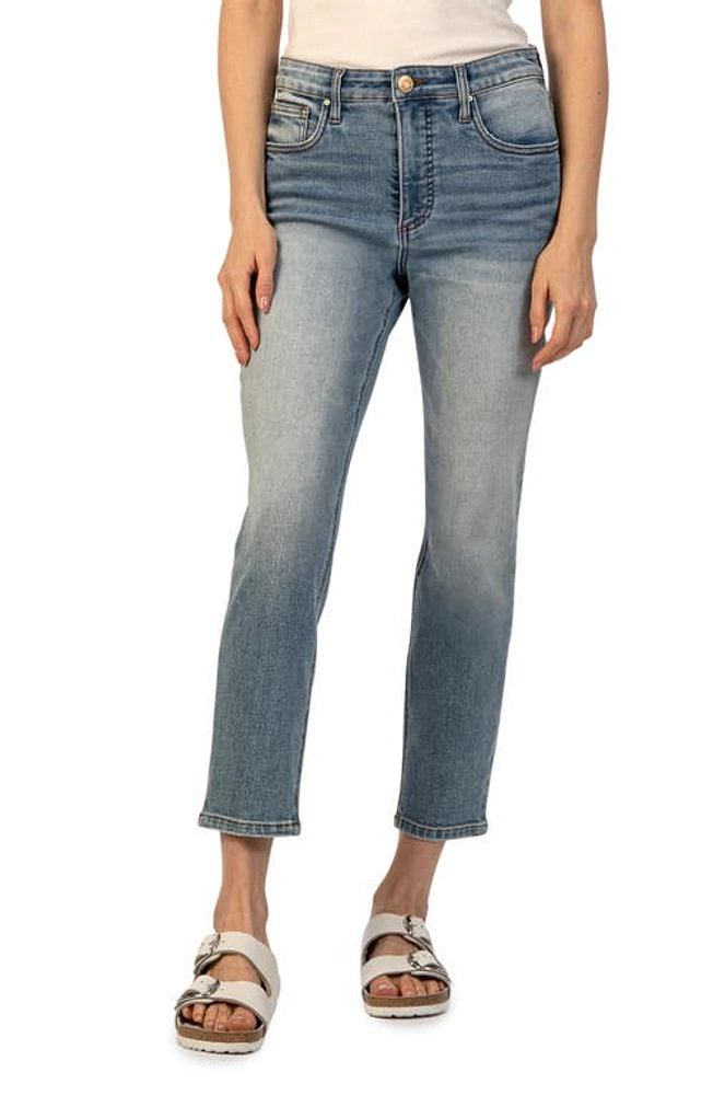 KUT from the Kloth Rachael Fab Ab High Waist Crop Mom Jeans Coherently at Nordstrom,