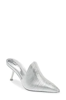 Cult Gaia Mara Metallic Pointed Toe Mule Bright Shiny Silver at Nordstrom,