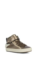 Geox Kids' Kalispera High Top Sneaker Lead/Cream at Nordstrom,