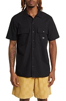 Vans Smith II Classic Fit Short Sleeve Button-Up Shirt Black at Nordstrom,