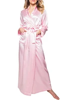 Petite Plume Silk Robe Pink at Nordstrom,