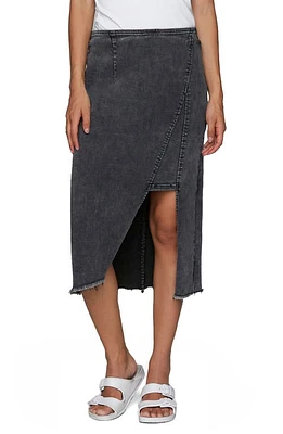 Wash Lab Denim Asymmetric Midi Skirt Soft at Nordstrom,