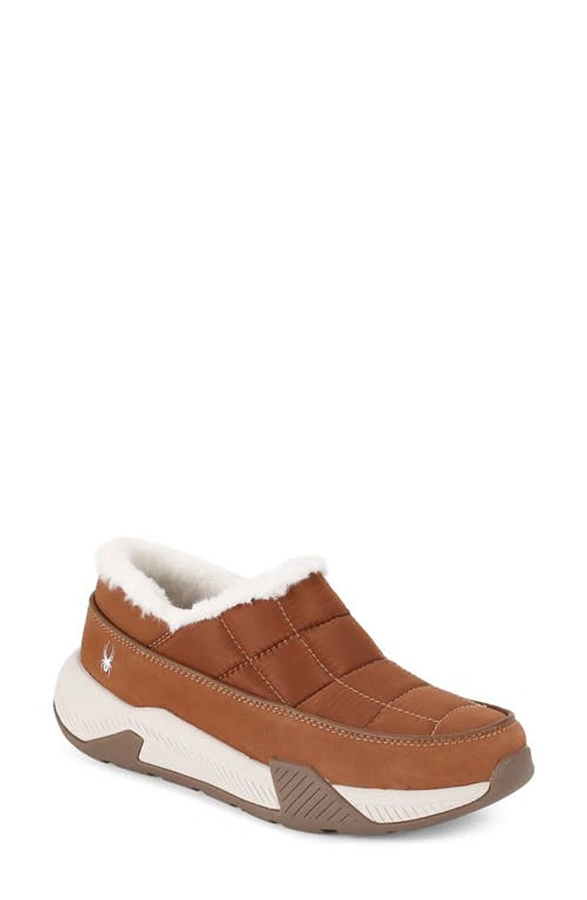 Spyder Leah Faux Fur Lined Waterproof Slip-On Sneaker Roasted Pecan at Nordstrom,