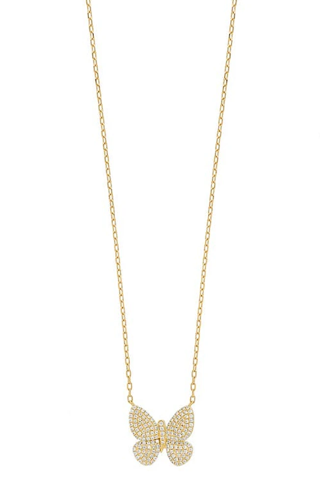 Bony Levy Diamond Butterfly Pendant Necklace in 18K Yellow Gold at Nordstrom