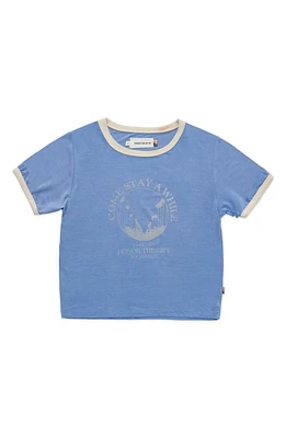 HONOR THE GIFT Crop Graphic Baby Tee Sky Blue at Nordstrom,