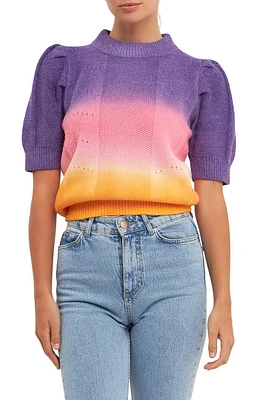 English Factory Ombré Sweater Purple/Orange at Nordstrom,