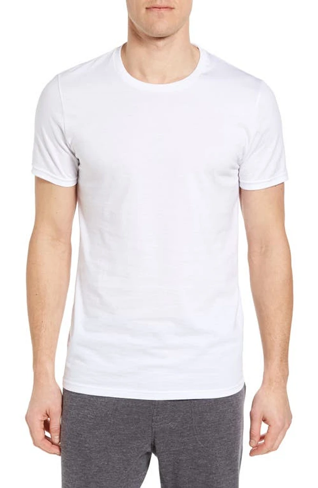 Nordstrom 4-Pack Trim Fit Supima Cotton Crewneck T-Shirt White at Nordstrom,