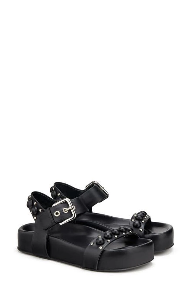 AGL Jane Stud Platform Sandal Nero at Nordstrom,