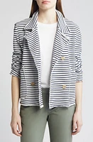 Frank & Eileen Mini Belfast Crop Knit Peacoat White And British Royal Navy at Nordstrom,