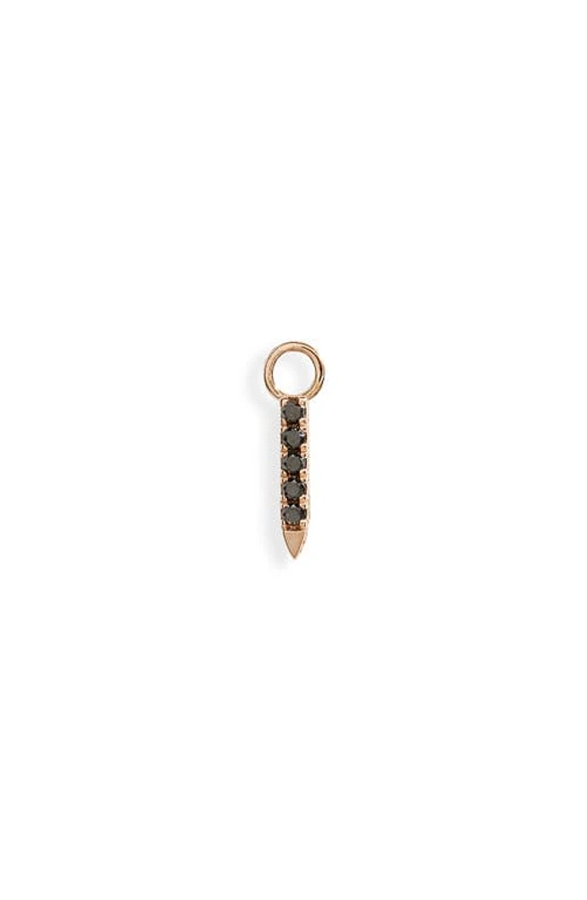 Maria Tash Reversible Linear Diamond Charm in Rose Gold at Nordstrom