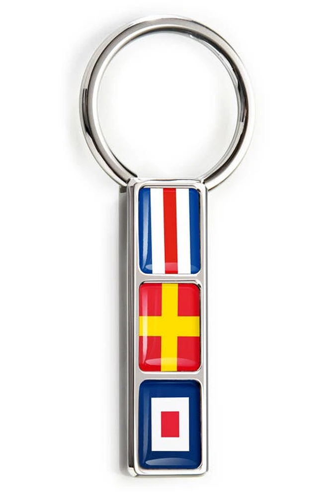 M-Clip M-Clip Nautical Flag Key Ring in Silver at Nordstrom