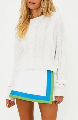 Beach Riot Clarice Cotton Cable Sweater Isle White at Nordstrom,