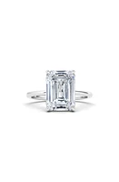 HauteCarat Emerald Cut Lab Created Diamond Ring in 18K Gold at Nordstrom