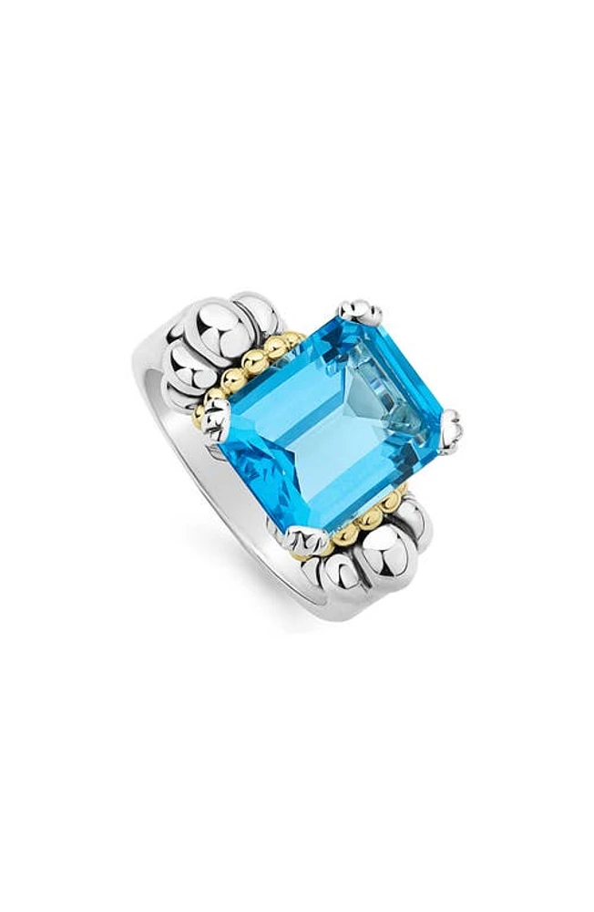 LAGOS Glacier Cocktail Ring in Swiss Blue Topaz at Nordstrom, Size 7