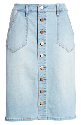 1822 Denim Button Front Skirt Colette at