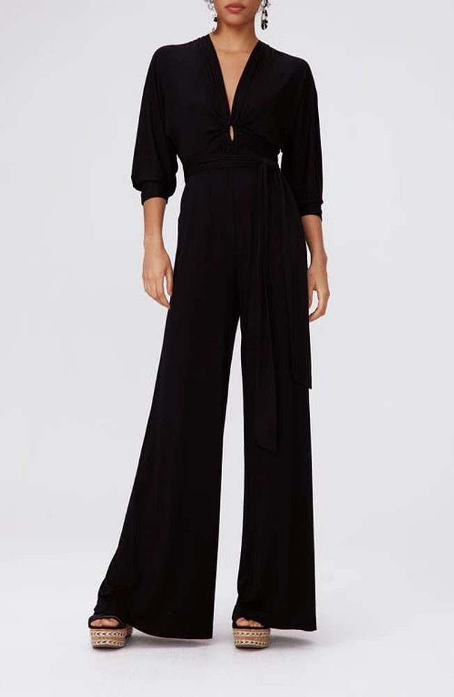 Diane von Furstenberg Aurelia Jumpsuit Black at Nordstrom,