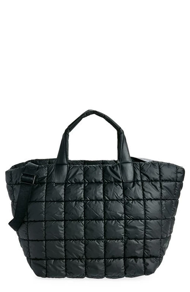 VeeCollective Porter Water Repellent Quilted Weekend Bag in Matt Black at Nordstrom