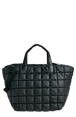 VeeCollective Porter Water Repellent Quilted Weekend Bag in Matt Black at Nordstrom