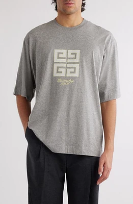 Givenchy New Studio Fit Oversize Logo Graphic T-Shirt Light Grey at Nordstrom,