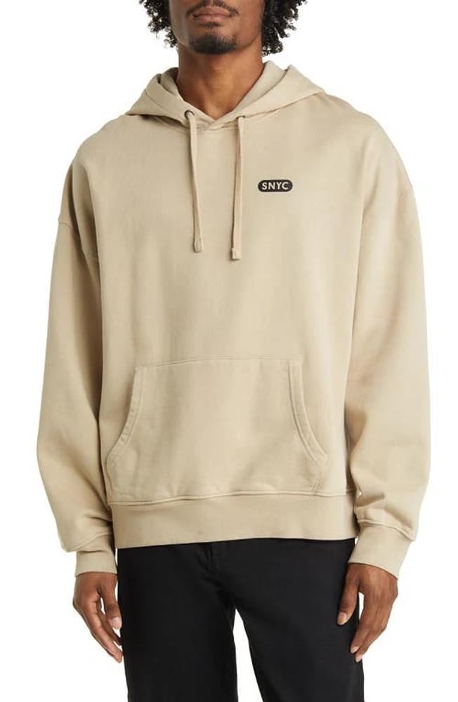 Saturdays NYC Warren Sound of New York Oversize Hoodie Classic Khaki at Nordstrom,