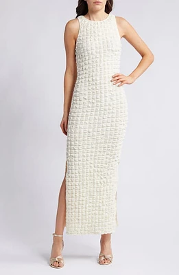 Rare London Popcorn Sleeveless Maxi Dress Cream at Nordstrom,